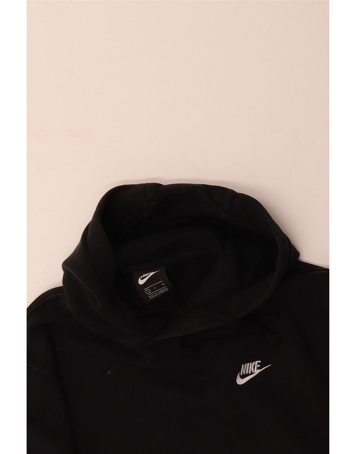 NIKE Mens Hoodie Jumper Small Black Cotton