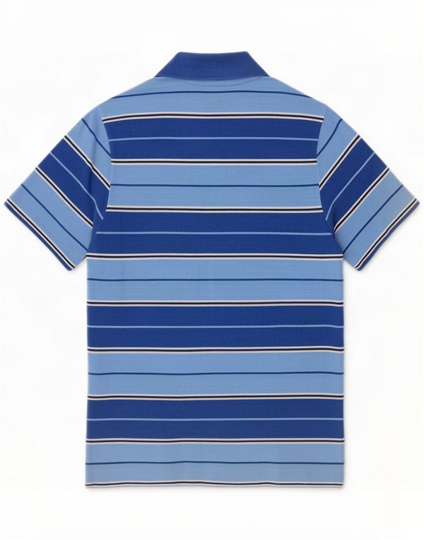 Polo Lacoste para hombre Talla 4 Algodón a rayas azul medio