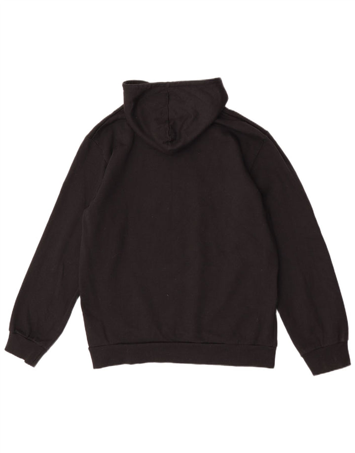 Kappa Mujer Graphic Sudadera Con Capucha Jersey Grande Negro Algodón