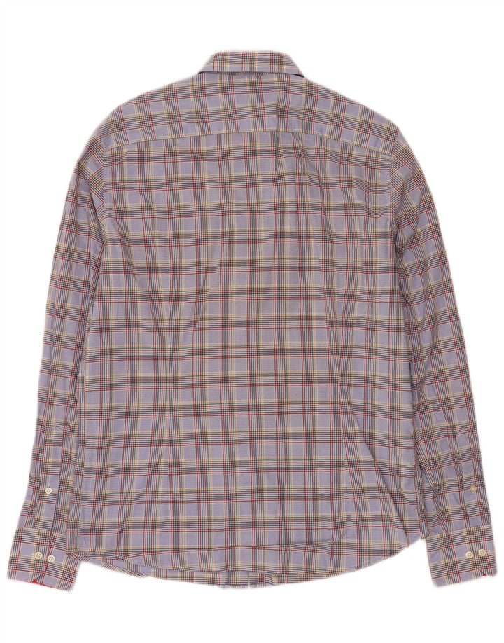 BARBOUR Camisa entallada de hombre con cuadros multicolor medianos