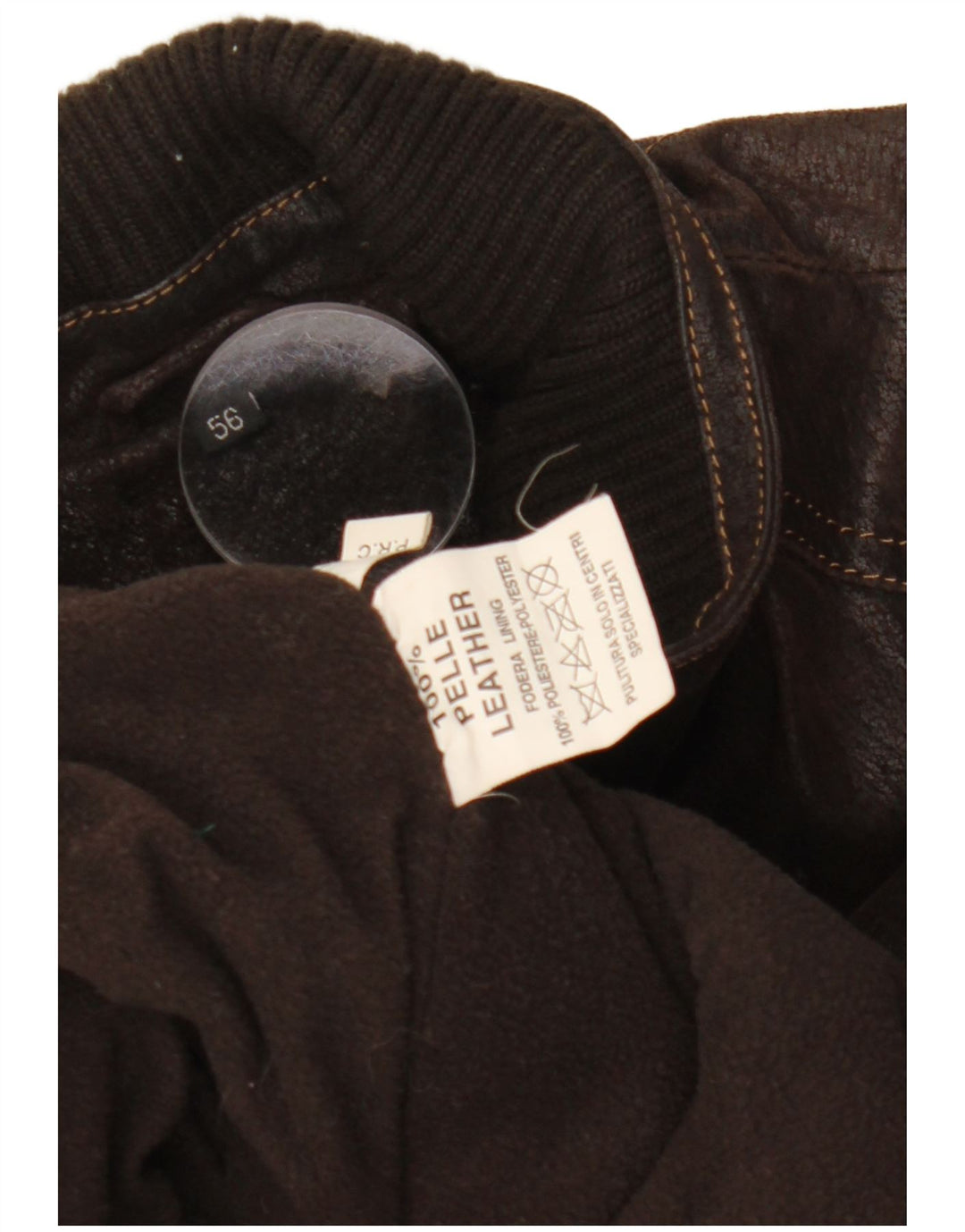 VINTAGE Chaqueta de cuero para hombre IT 56 3XL Cuero marrón