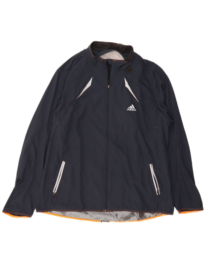 ADIDAS Chaqueta impermeable Clima 365 para hombre UK 42 XL Poliéster azul marino