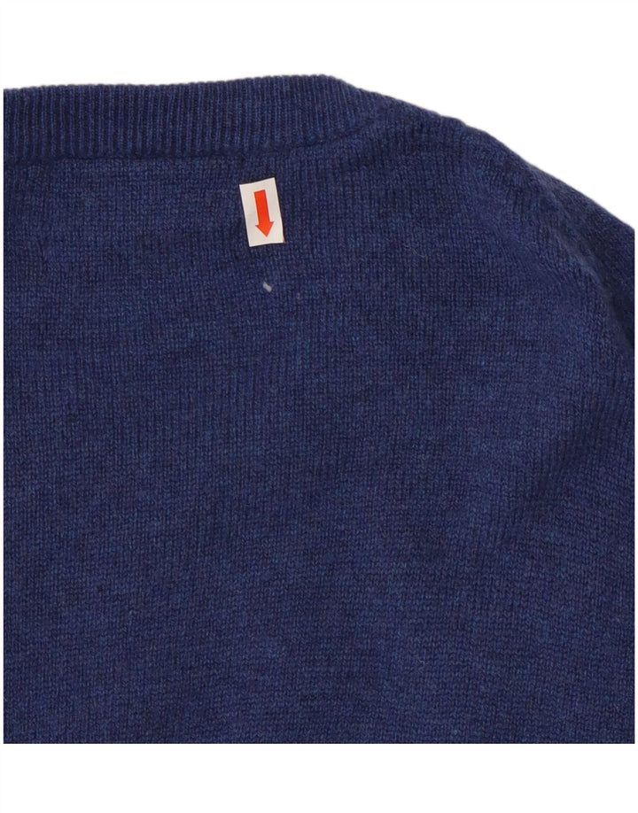 MARKS & SPENCER Suéter tipo jersey con cuello redondo en azul Harbor para hombre Lana azul grande