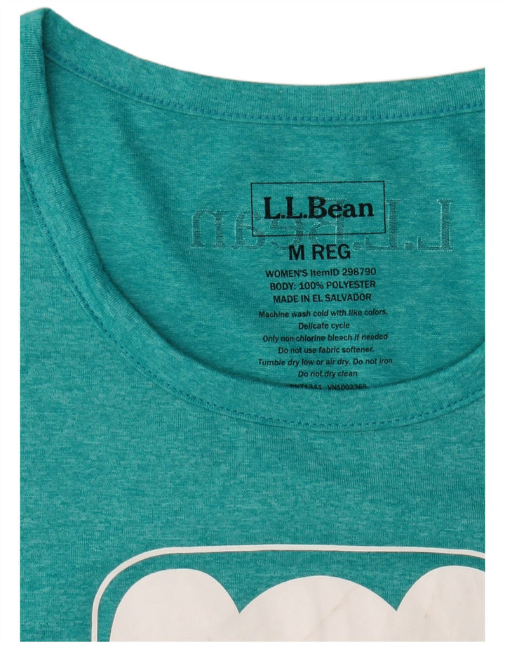 L.L.BEAN Camiseta gráfica para mujer Top UK 42 Medium Turquesa moteada