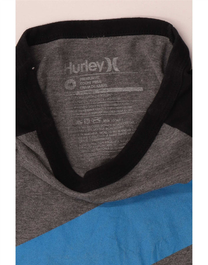 Hurley Camiseta gráfica de ajuste premium de manga larga para niños 15-16 años Gris medio