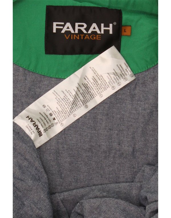 Farah Chaqueta impermeable con capucha para hombre UK 40 Large Algodón verde