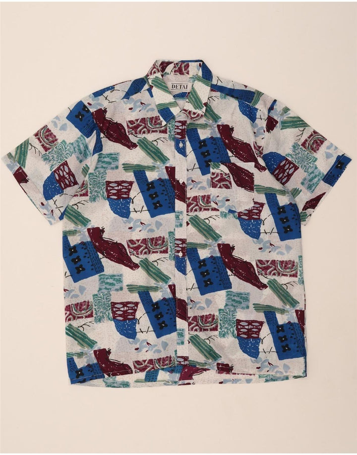 VINTAGE Mens Abstract Pattern Short Sleeve Shirt Large Multicoloured Vintage Vintage and Second-Hand Vintage from Messina Hembry 