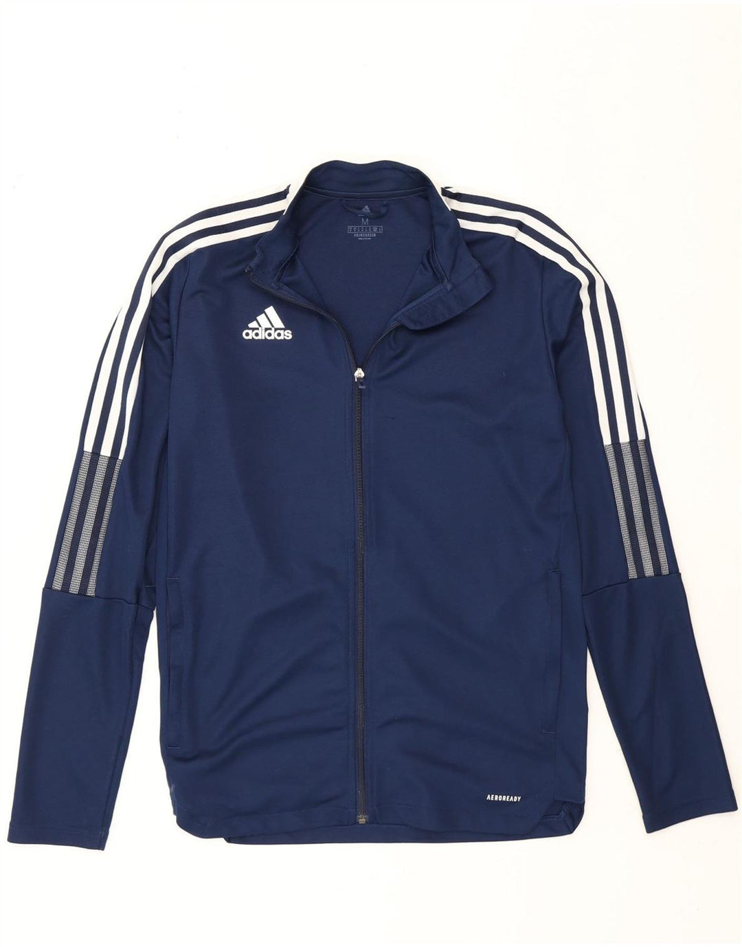 Adidas Hombre Aeroready Chándal Top Chaqueta Mediana Azul Marino Poliéster