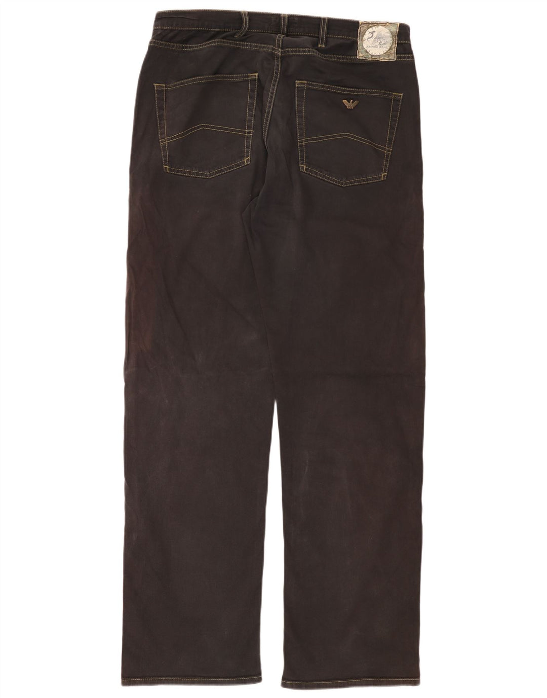 ARMANI Vaqueros rectos para hombre W36 L34 Negro