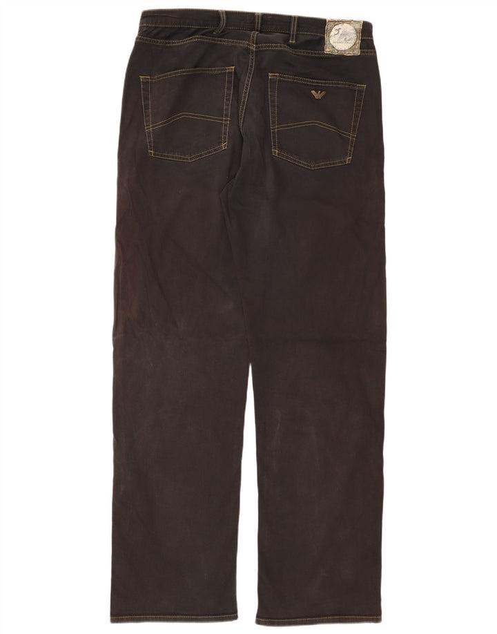 ARMANI Vaqueros rectos para hombre W36 L34 Negro