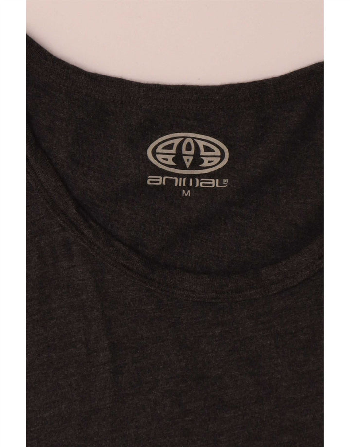 Camiseta Hombre Animal Top Viscosa Gris Medio