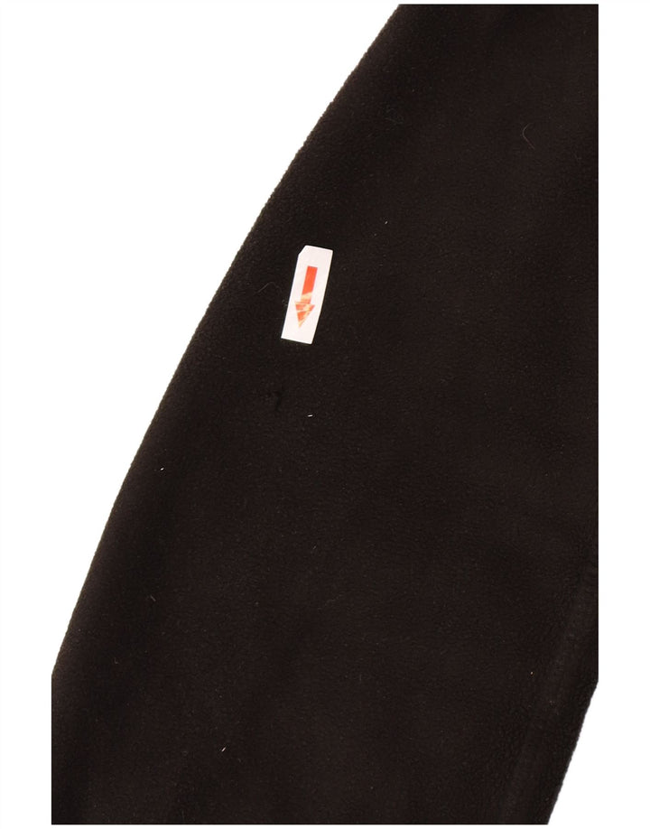 Dickies - Jersey de forro polar con cuello y cremallera para hombre, talla grande, poliéster negro