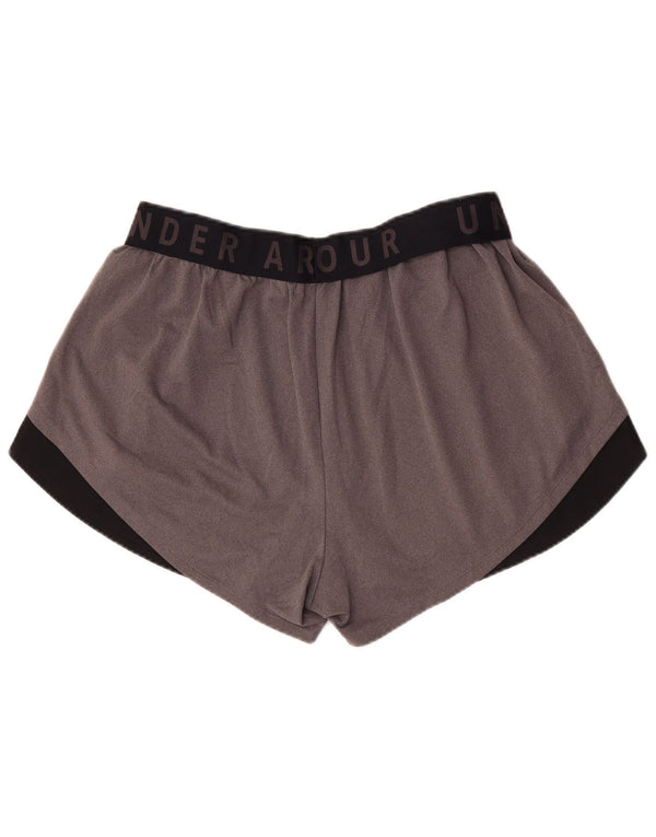 Under Armour Pantalones cortos deportivos Heat Gear para mujer UK 40 XL Gris Colorblock