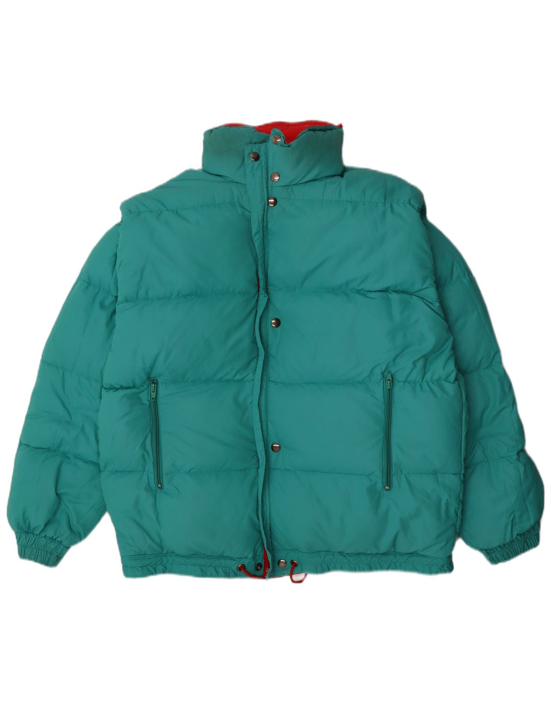 Vintage hombres con capucha chaqueta reversible Reino Unido 38 medio multicolor invierno