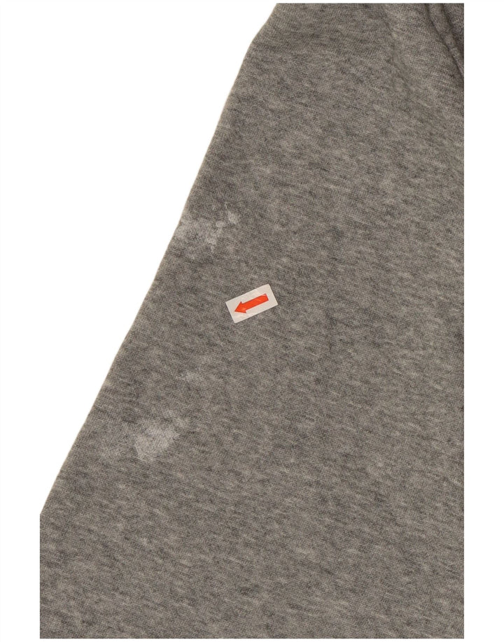 PUMA Suéter con capucha y cremallera gráfica para hombre Algodón gris grande