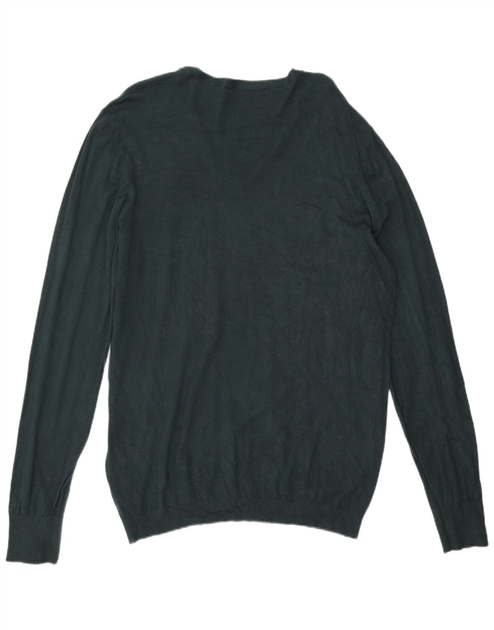 Zara Hombre Jersey Cuello Pico XL Viscosa Verde