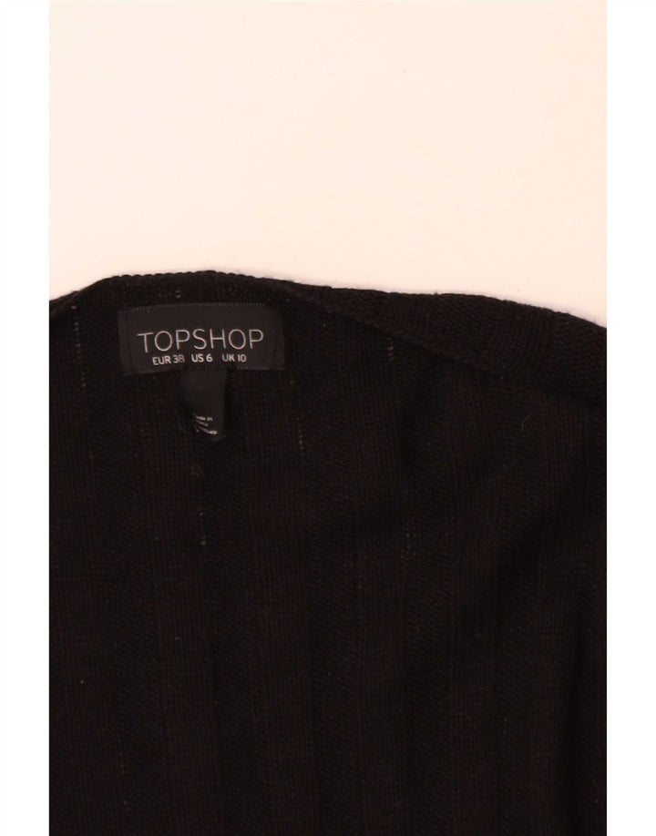 Topshop Cárdigan abierto de gran tamaño para mujer, talla S, color negro