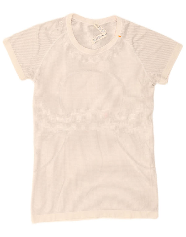 Lululemon Camiseta para mujer Top US 10 Large White Nylon