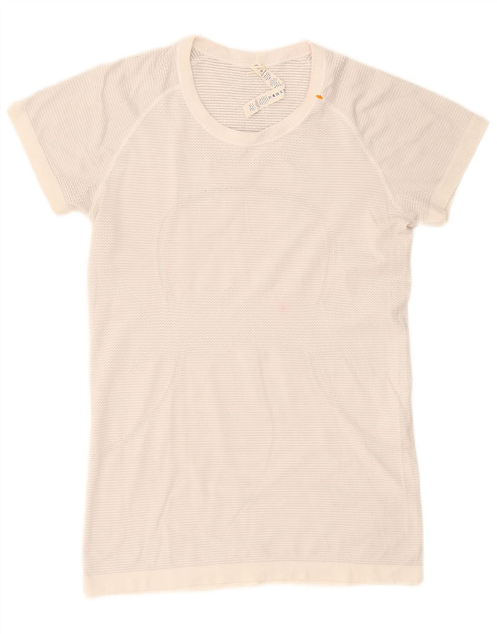 Lululemon Camiseta para mujer Top US 10 Large White Nylon