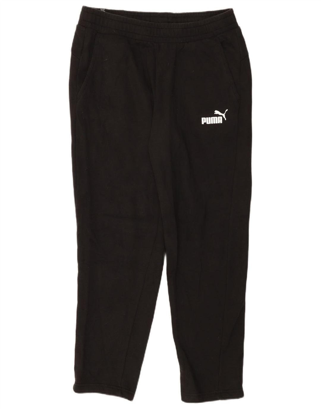 PUMA Pantalones de chándal para hombre, talla grande, algodón negro