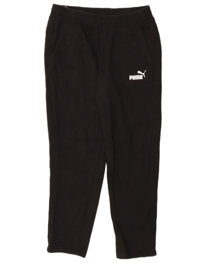 PUMA Pantalones de chándal para hombre, talla grande, algodón negro