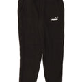 PUMA Pantalones de chándal para hombre, talla grande, algodón negro