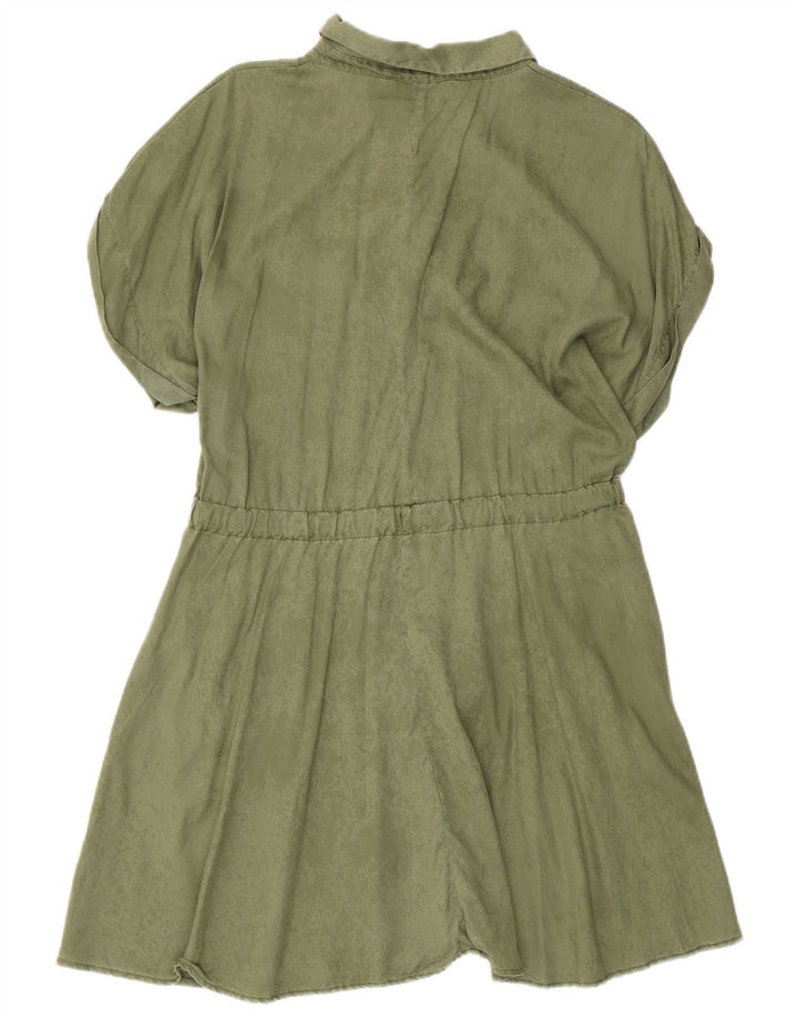 Zara Mujer Vestido Básico UK 44 Grande Caqui