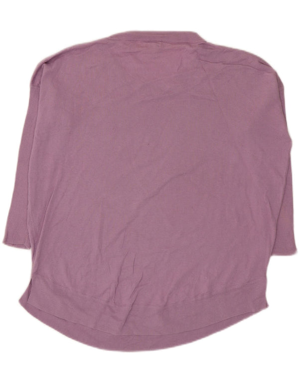 J. Crew Jersey extragrande con cuello barco y manga 3/4 para mujer UK 6 XS Púrpura