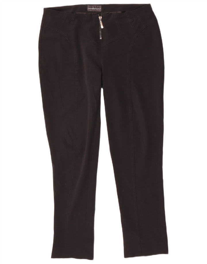 ROCCOBAROCCO Pantalones informales ajustados para mujer W34 L29 Negro