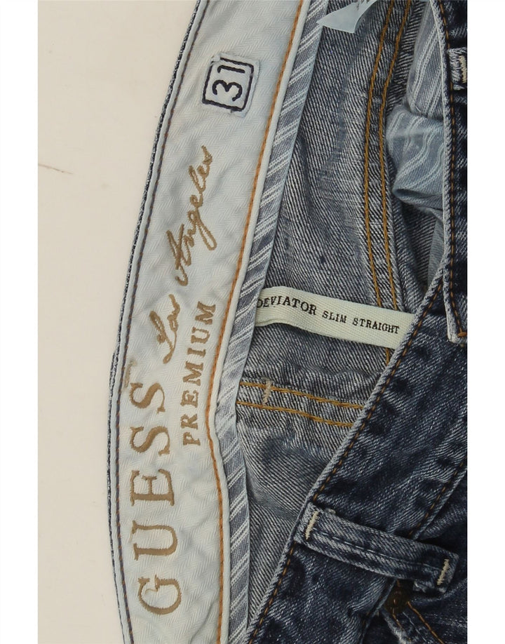 Guess Vaqueros ajustados desgastados para hombre W31 L30 Algodón azul