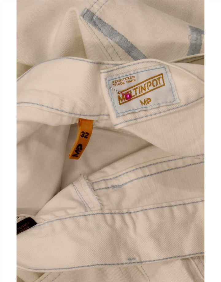 Meltin' Pot Vaqueros rectos para hombre W32 L33 Blanco
