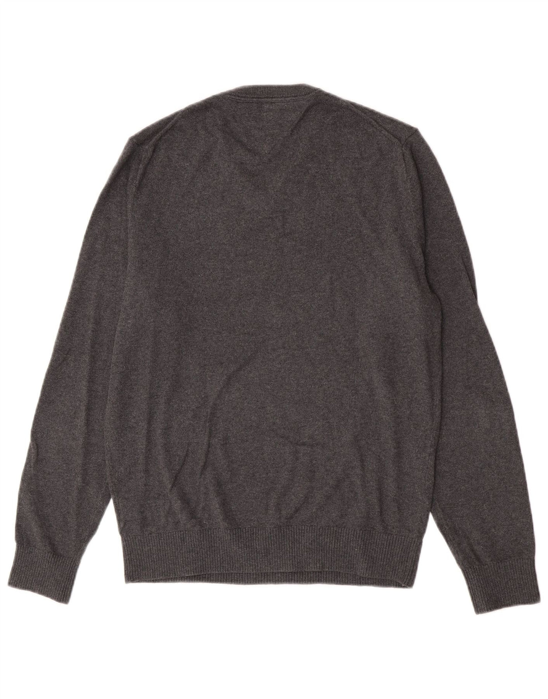 Tommy Hilfiger Jersey con cuello en V para hombre pequeño de algodón gris