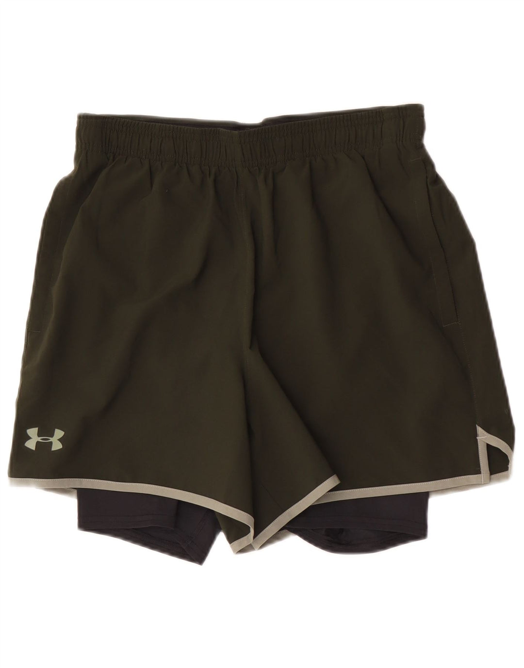 Pantalones cortos deportivos Under Armour Heat Gear para hombre, color caqui mediano