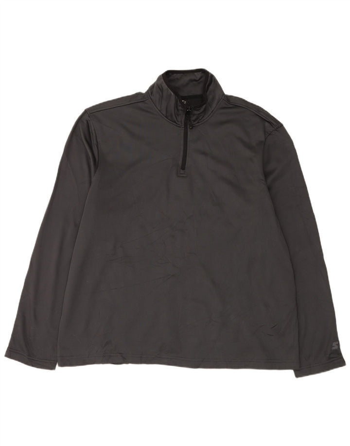 G-Star Hombre Zip Neck Jersey Chándal Top XL Poliéster Gris