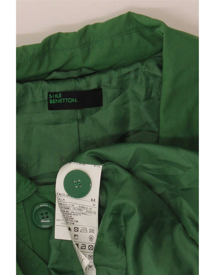 Gabardina Benetton Mujer IT 44 Algodón Verde Medio