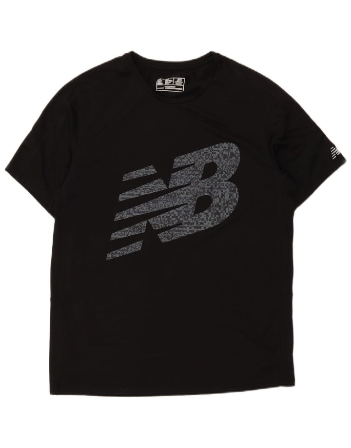 New Balance Hombre Camiseta Gráfica Top Medium Negro