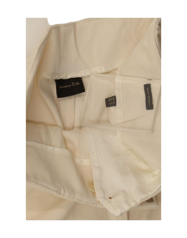 Massimo Dutti Pantalón Corto Mujer EU 42 Large W30 L25 Blanco