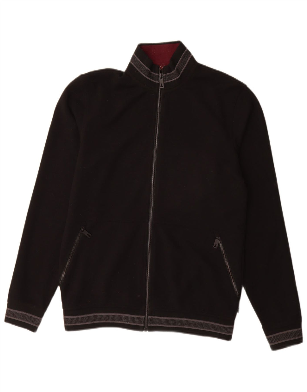 Ted Baker Chándal para hombre Chaqueta superior Talla 2 Pequeña Poliéster negro