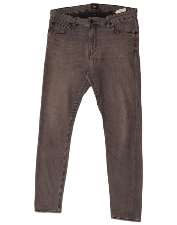 Lee Mens Malone Skinny Jeans W34 L32 Algodón Gris