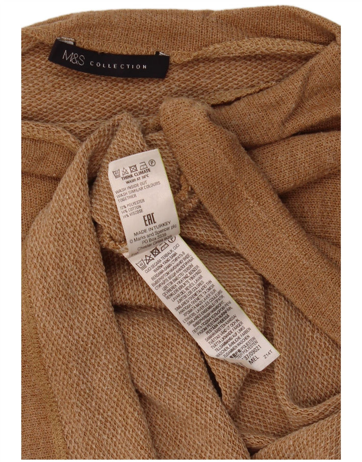 Market & Spruce Blusa corta para mujer UK 44 Grande Poliéster beige