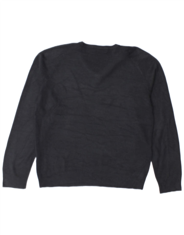 Marks & Spencer Suéter con Cuello en V Blue Harbor para Hombre Pequeño Azul Marino