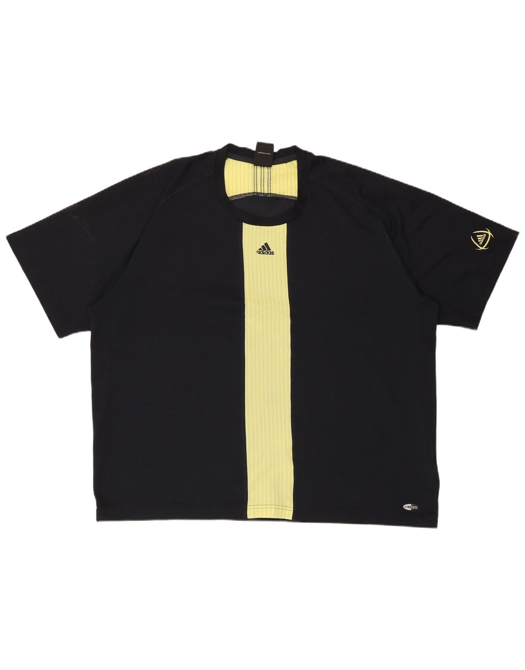 ADIDAS Camiseta Climacool para hombre Top 2XL Poliéster color block negro