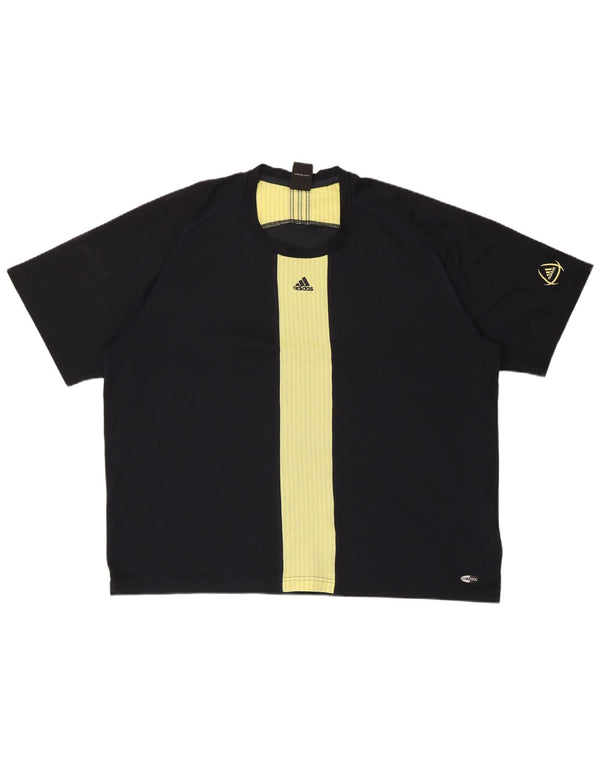 ADIDAS Camiseta Climacool para hombre Top 2XL Poliéster color block negro