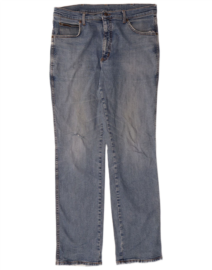 Wrangler Vaqueros rectos para hombre W36 L34 Azul Algodón Clásico