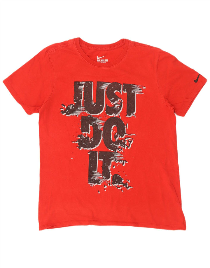 Nike Camiseta con gráfico de corte atlético para hombre, talla mediana, color rojo