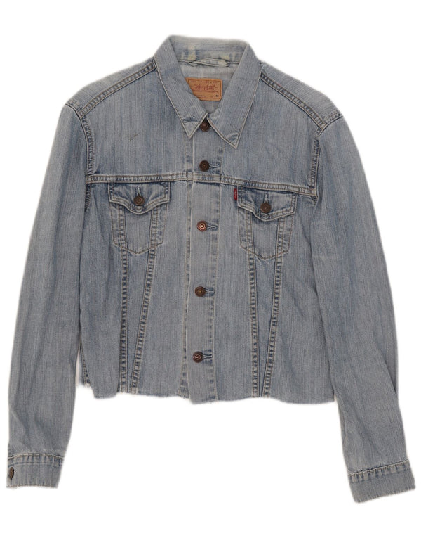 Levi's Chaqueta vaquera corta para niña 10-11 años Algodón azul medio
