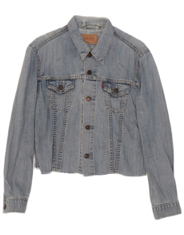 Levi's Chaqueta vaquera corta para niña 10-11 años Algodón azul medio