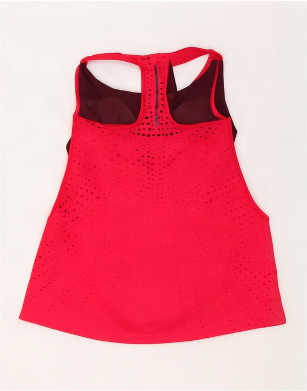 Adidas Top sin mangas para mujer UK 10 Small Pink Colourblock Microfibras