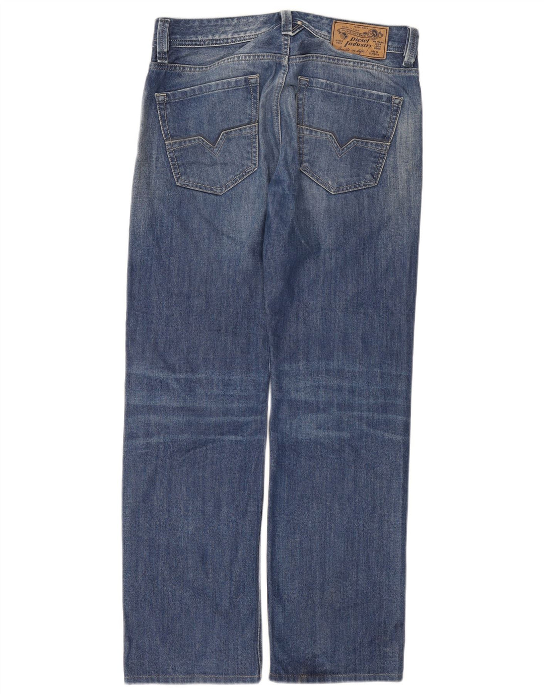 DIESEL Vaqueros rectos de corte regular Larkee para hombre W29 L30 Algodón azul