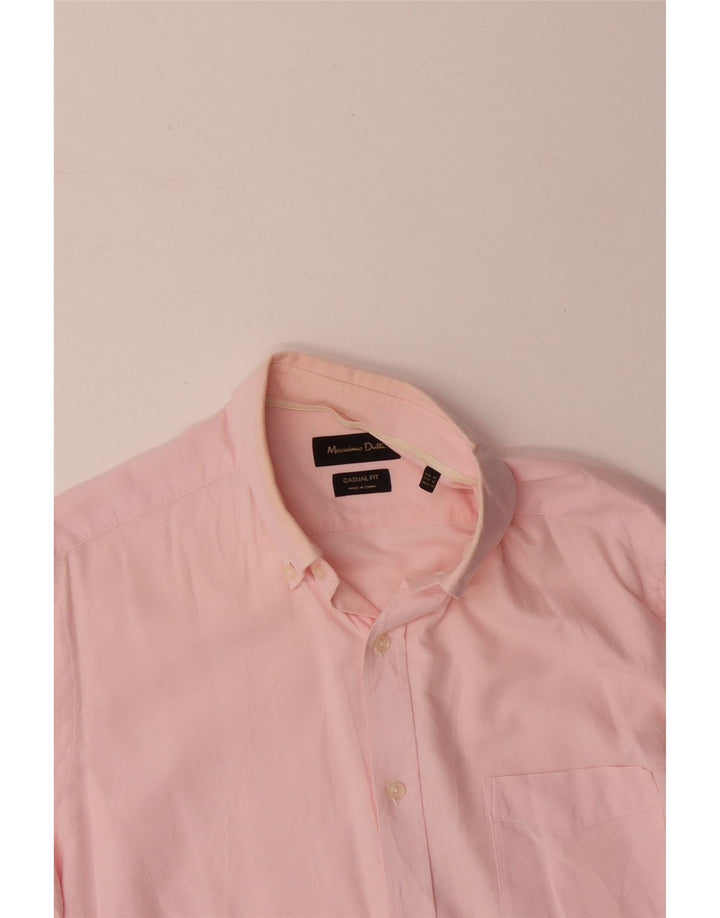 MASSIMO DUTTI Camisa Casual Fit Hombre Algodón Rosa Medio